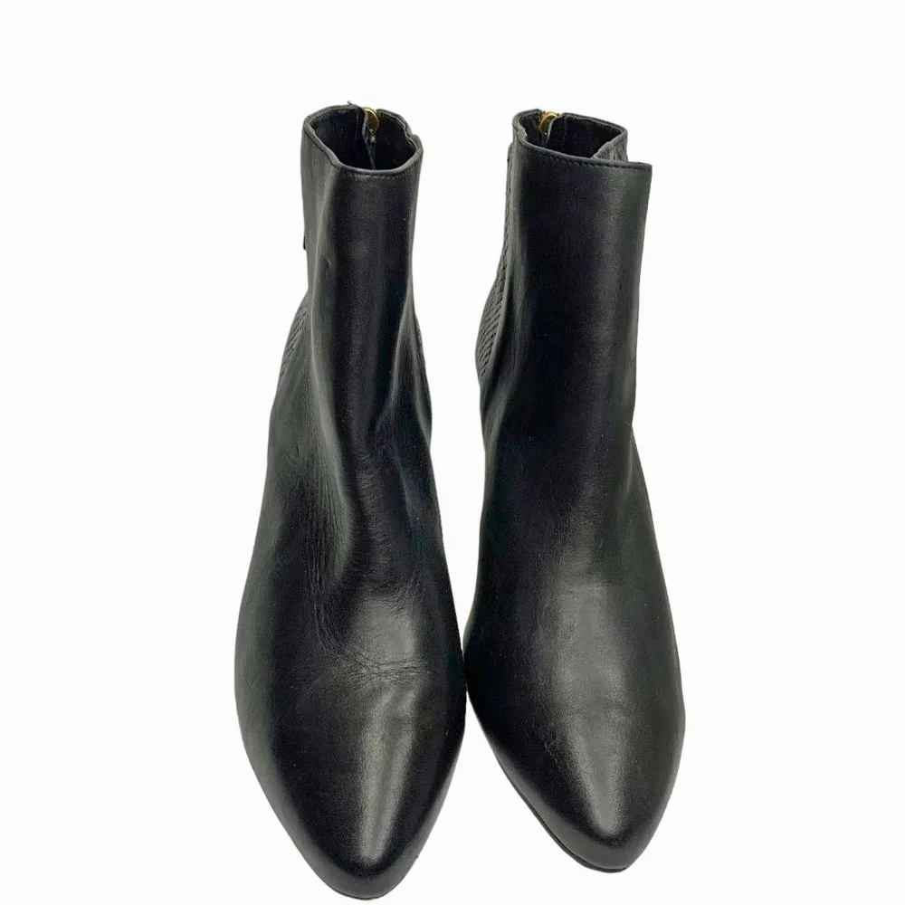 Cole‎ Haan Grand.Os Claremont Black and Smooth Embossed Leather Booties
